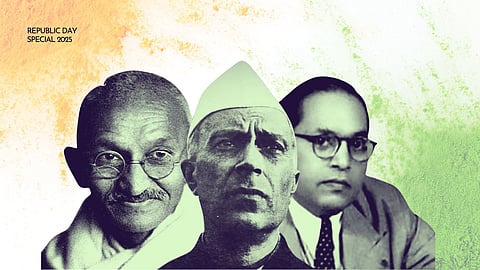 How Gandhi, Nehru and Ambedkar envisioned our republic, endangered by the current regime