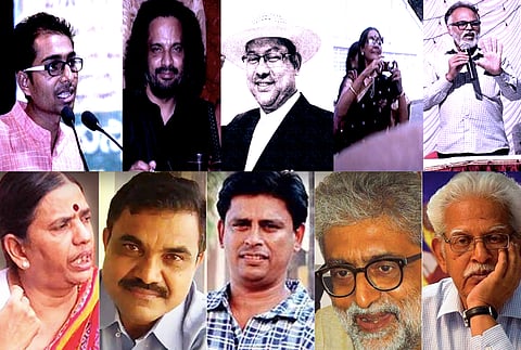 The Bhima-Koregaon persecuted | Rona Wilson, Mahesh Raut, Surendra Gadling, Shoma Sen, Sudhir Dhawale, Varavara Rao, Gautam Navalakha, Arun Ferreira, Anand Teltumbde and Sudha Bharadwaj.