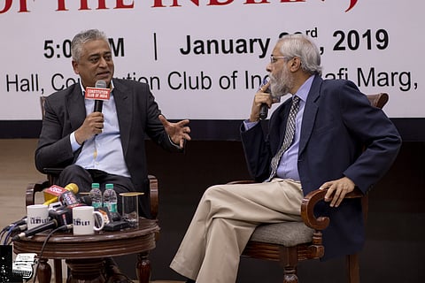 Rajdeep Sardesai interviewing Justice Madan B. Lokur (Retd.) on January 23, 2019 at Constitution Club of India