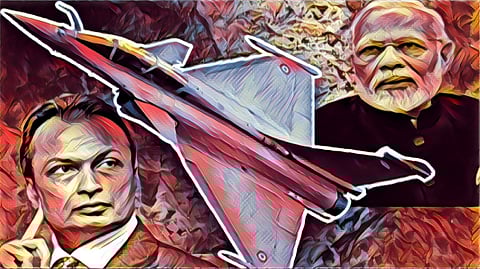 Workers striking at the ordnance clothing factory in Avadi, Tamil Nadu. The defence civilian employees are striking to protest privatisation, disinvestment in defence PSUs, the National Pension System, etc.