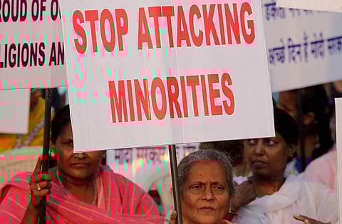 "WAKE UP INDIA" a Protest Rally against the Violence and oppression on Minorities, Churches, Nun and Christians organised by Christian Reform United People Association, in Mumbai, 2015 | Photo credit: Indian Express