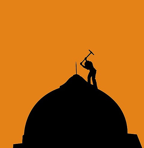Babri Masjid Demolition, Credit: Rudra Pratap Sinha, Source: Common Creatives