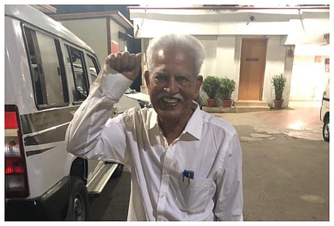 Dr. PV Varavara Rao outside Nanavati Hospital.
Dated: March 6, 2021.