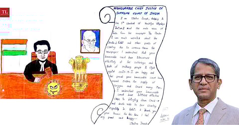 Fifth std Kerala student writes to CJI praising SC’s handling of pandemic; a touched CJI writes back