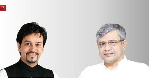 Anurag Thakur gets I&B, Sports; Ashwini Vaishnaw takes charge of Electronic&IT and Railways