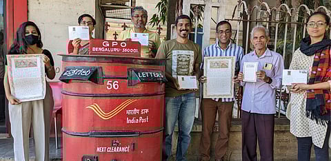 Postcards with a quote from T.T. Krishnamachari, giving the lie to recent claims of "Christian Terror"