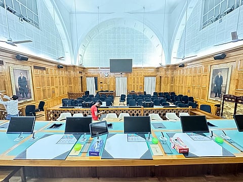 Bookshelves make way for lawyers in new look courtrooms of the Supreme Court