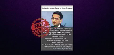 Supreme Court takes note of viral meme falsely attributing call for street protests to the CJI