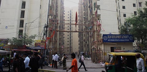 Main gate of Kalkaji in-situ housing complex. Courtesy: Md Kaifee Alam