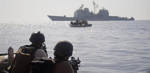 US Coast Guard face-to-face with Somali pirates | Courtesy: Flickr