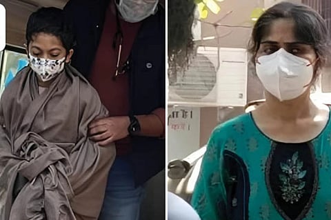 महिला और उसका बेटा