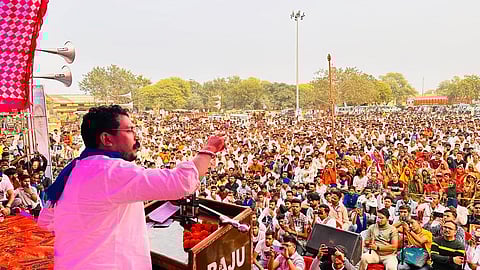 भिंड में चंद्रशेखर ने संबोधित की चुनावी रैली.