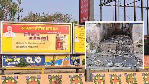 शहर में लगाए गए स्वच्छता के ख़िताब के पोस्टर