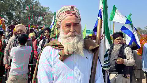 पंजाब-हरियाणा की शंभू बॉर्डर पर डटे हुए हैं किसान.