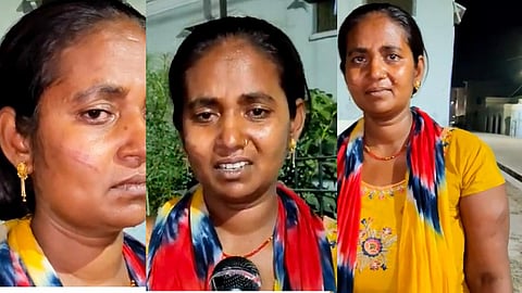 पीड़ित महिला उर्मिला और उन्हें आये चोट के निशान