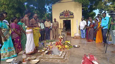 कालीअम्मन मंदिर में 22 अगस्त को प्रतिष्ठा पुनर्स्थापन के बाद निर्माण कार्य शुरू हुआ.