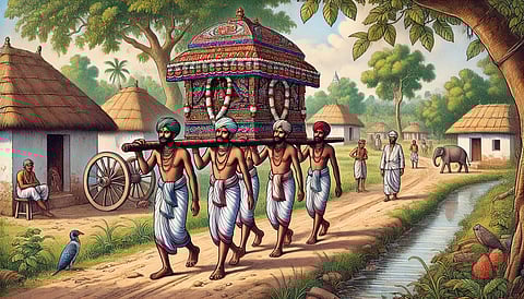 डोली उठाने वाले कहार की AI जेनेरेटेड इमेज