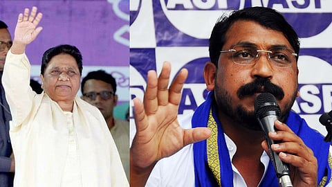 बसपा प्रमुख मायावती और सांसद चंद्रशेखर आजाद