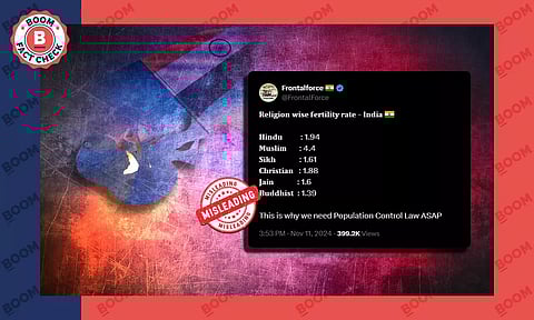 मुस्लिम समुदाय की प्रजनन दर के गलत आंकड़े सांप्रदायिक दावे के साथ वायरल