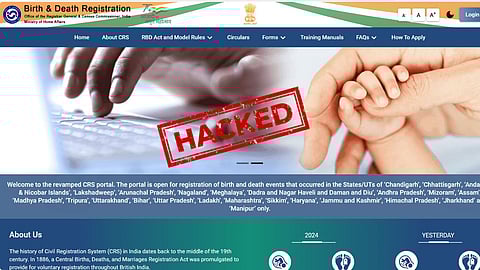 सिविल रजिस्ट्रेशन सिस्टम (CRS) पोर्टल Hacked