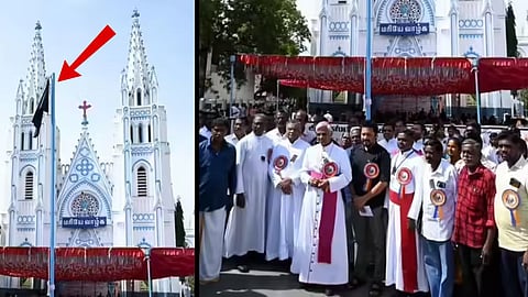Black Flag Hoisted at Madurai Cathedral Demanding SC Status for Dalit Christians.