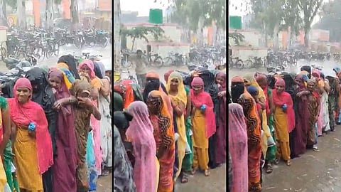 Women stood in the rain for hours for 2 bags of fertilizer Chandrashekhar Azad said- 'Is this the truth of women empowerment'.