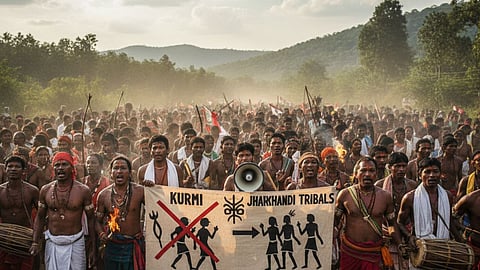 Jharkhand protests over Kurmi ST status; tribals launch protest, warn of major agitation.