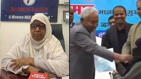 हैदराबाद की सोशियो-पॉलिटिकल एक्टिविस्ट खलीदा परवीन ने बुधवार को लंगर हाउस पुलिस स्टेशन में बिहार सीएम के खिलाफ औपचारिक शिकायत दर्ज कराई।