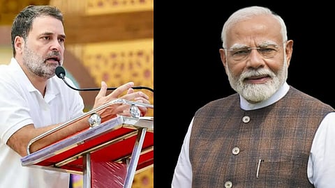Rahul Gandhi and PM Modi.