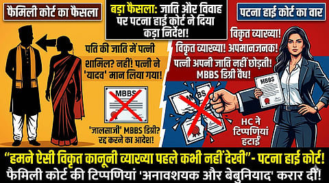 हाईकोर्ट ने फैमिली कोर्ट की जाति और आरक्षण से जुड़ी टिप्पणियों को "पूरी तरह से अवांछित और निराधार" बताते हुए रिकॉर्ड से हटाने का आदेश दिया।