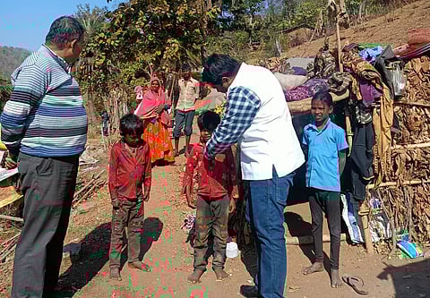 The children help their parents in gathering wild produce instead of going to schools.
