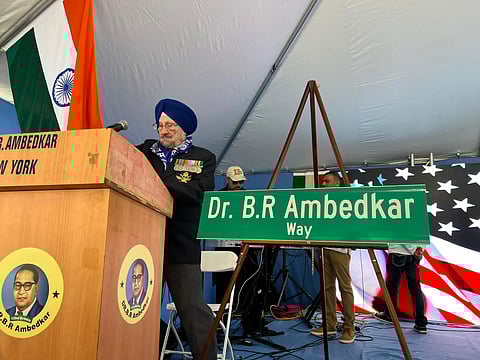 Street in New York City was officially dedicated to the Baba Saheb Ambedkar in a formal function.