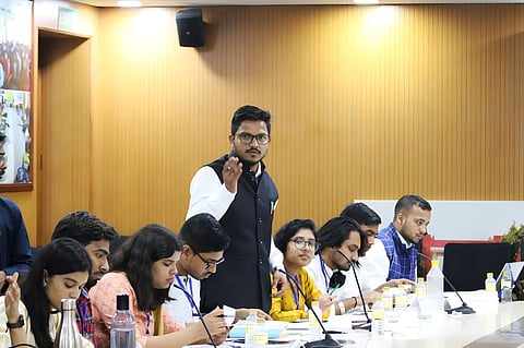 Sourabh at one of the college events.