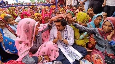 BSP National Coordinator Akash Anand connected with the masses during the 14-day yatra ahead of the Assembly Elections in the state.