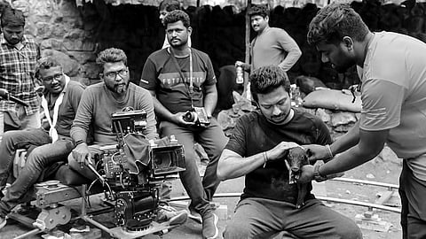 A scene from the sets of the blockbuster movie.