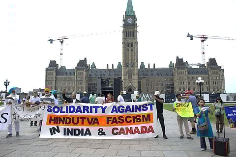 Protest against rising Hindutva extremism in Canada
