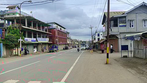 There was silence in the morning on the main road of New Lamka area in Churachandpur district, a Kuki dominated area.