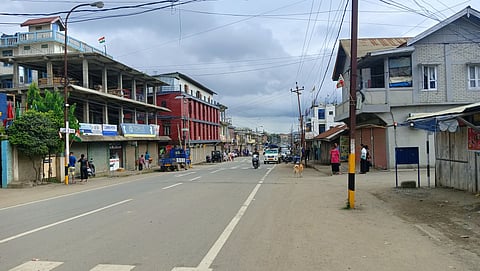 Commercial establishments, government offices, and marketplaces in the Churachandpur district remained shuttered, while the roads lay deserted.