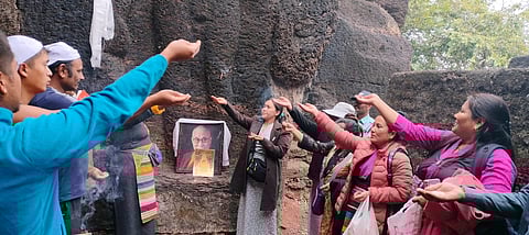 The tourists were taken for a day visit to Kolvi, Binayaka, and Hatyagaud, which form a group of caves - the sole variety of its kind in Rajasthan.