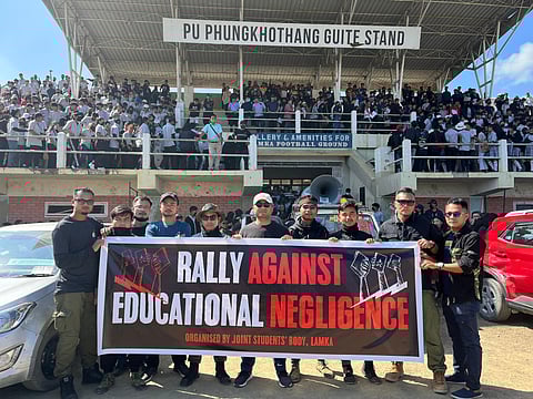 The student organization demanded justice and education for 'Zo' tribes.