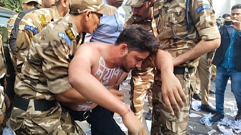 The situation escalated on Wednesday as protesters attempted to surround the assembly, leading to a clash with the police.