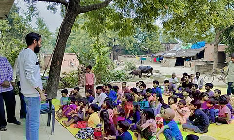 Students are taught the regular syllabus on weekdays, and on weekends, they learn about Bahujan idols, their struggles, and Bahujan History and culture apart from principles of the Indian constitution.