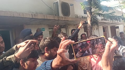 Outraged family members and villagers protested at the Kishanganj police station.