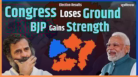 Election Results 2023: BJP Sweeps Rajasthan, MP & Chhattisgarh, Congress Wins Telengana