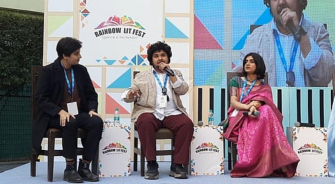 Zayan and Kabir Maan ((from left to right) dalit trans men talking about the struggles that comes with both the tags