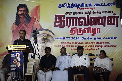 Diverging from the mainstream celebration, speakers at the festival highlighted the virtues of Ravana and emphasized the Dravidian perspective on the ancient epic Ramayana.
