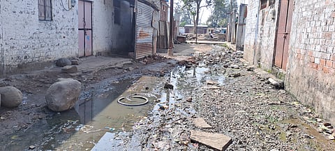 Water from tube wells on the street in polluted settlements.