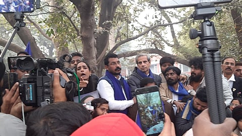 Bhim Army chief Chandrashekhar Azad with Dr Ritu SIngh on Friday
