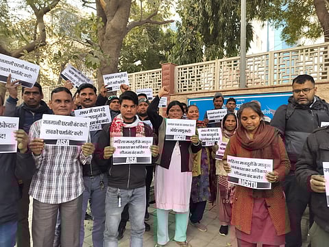 The workers met the Assistant Labour Commissioner and presented a detailed complaint outlining several pressing issues.