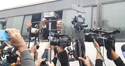 Advocate Bhanu Pratap being taken away by Delhi Police on 5th January 2024.